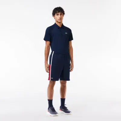 Lacoste Men's Sport Colorblock Panels Lightweight Shorts - M - 4 In Blue