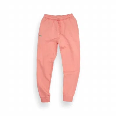 Lacoste Men's Sport Jogger Tapered Fit Fleece Sweatpants In Peach In Pattern