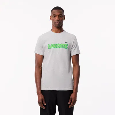 Lacoste Men's Ultra Dry Cotton Logo Sport T-shirt - 3xl - 8 In Grey
