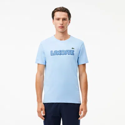 Lacoste Men's Ultra Dry Cotton Logo Sport T-shirt - Xxl - 7 In Blue