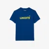 Lacoste Men's Ultra Dry Cotton Logo Sport T-shirt - 4xl - 9 In Blue