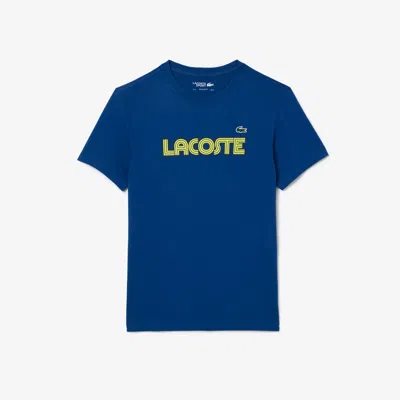 Lacoste Men's Ultra Dry Cotton Logo Sport T-shirt - 4xl - 9 In Blue