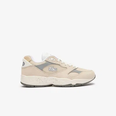 Lacoste Storm 96 Lo Mens Vintage Tonal Trainers In Off White/dark Grey 5a6