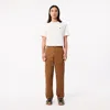 Lacoste Men's Straight Fit Cotton Cargo Pants - 40 In Brown