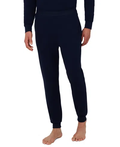 Lacoste Men's Straight-fit Thermal Waffle-knit Joggers In Navy