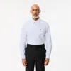 Lacoste Men's Regular Fit Striped Oxford Shirt - 15 - 38 In Blue