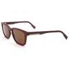 Lacoste Matte-finish Rectangle-frame Sunglasses In Burgundy