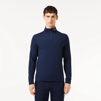 Lacoste Men's Ultra Dry Stretch Golf Sweatshirt - M - 4 In Blue