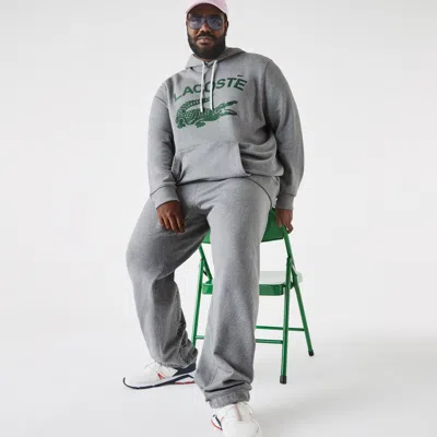 Lacoste Men's Tall Fit Cotton Sweatpants - L Tall In Grey