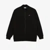 Lacoste Men's Tall Fit Organic Cotton Zip-up Sweatshirt - 4xl Tall In Black