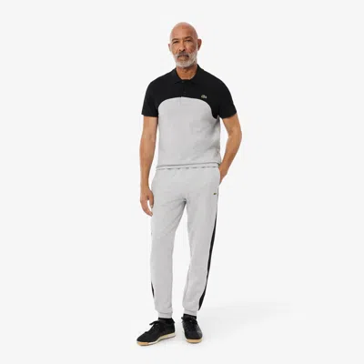 Lacoste Men's Tapered Colorblock Sweatpants - Xl - 6 In Gray