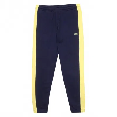 Lacoste Men's Tapered Fit Sweatpants In Navy Colorblock In Blue