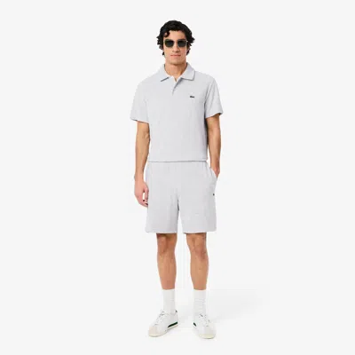 Lacoste Men's Terry Shorts - M - 4 In Grey