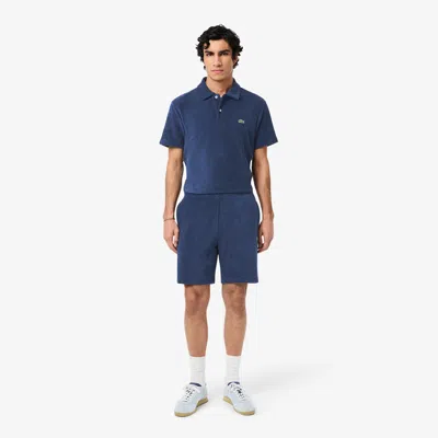 Lacoste Men's Terry Shorts - Xl - 6 In Blue