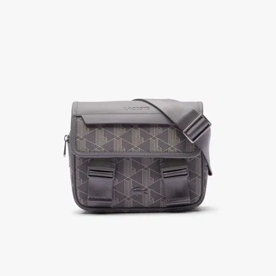Lacoste Men's The Blend Clip Flap Satchel - One Size In Grey
