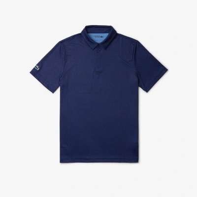 Lacoste Men's Ultra-dry Mini Print Golf Polo - 3xl - 8 In Blue