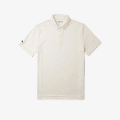 Lacoste Men's Ultra-dry Mini Print Golf Polo  - S - 3 In White
