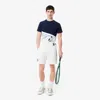 Lacoste Men's Ultra Dry Badge Accent Tennis Heritage Shorts - 3xl - 8 In White