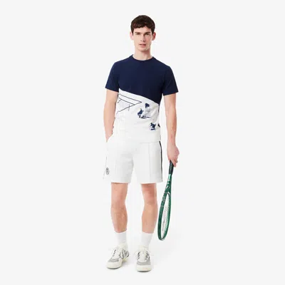 Lacoste Men's Ultra Dry Badge Accent Tennis Heritage Shorts - 3xl - 8 In White