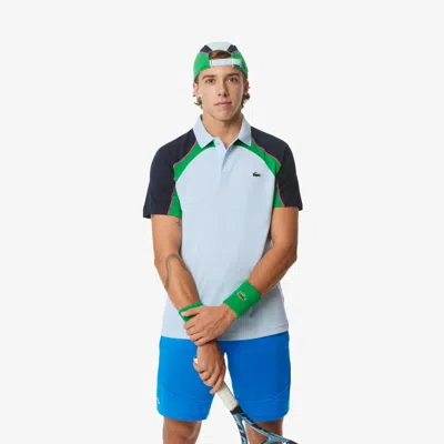 Lacoste Men's Ultra Dry Colorblock Tennis Polo - Xl - 6 In Blue