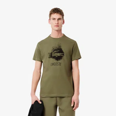 Lacoste Men's Ultra Dry Graphic Sport T-shirt - 3xl - 8 In Green