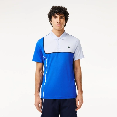 Lacoste Men's Ultra-dry Piqué Tennis Polo - M - 4 In Blue