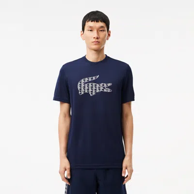 Lacoste Men's Ultra Dry Piqué Tennis T-shirt - Xl - 6 In Blue