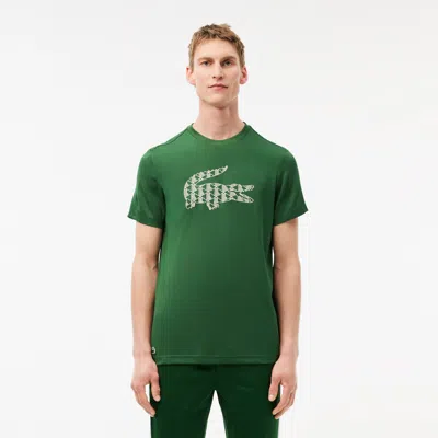 Lacoste Men's Short Sleeve Logo Graphic Crewneck T-shirt In Green
