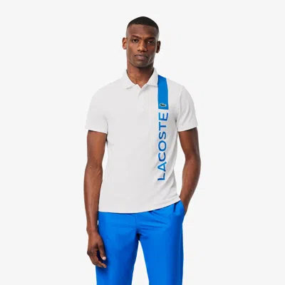 Lacoste Men's Ultra Dry Print Branding Sport Polo - 4xl - 9 In White