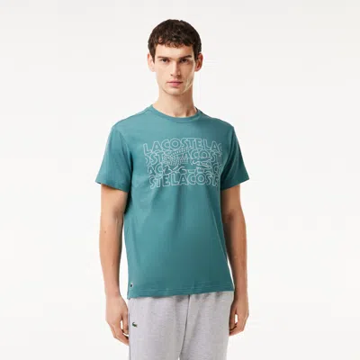 Lacoste Ultra-dry Printed Sport T-shirt  - 3xl - 8 In Blue