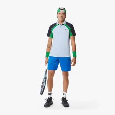 Lacoste Men's Ultra Dry Stretch Tennis Shorts - 3xl - 8 In Blue