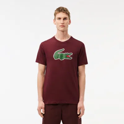 Lacoste Men's Ultra Dry Xxl Logo Sport T-shirt - Xxl - 7 In Red
