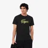 Lacoste Men's Ultra Dry Xxl Logo Sport T-shirt - Xl - 6 In Black