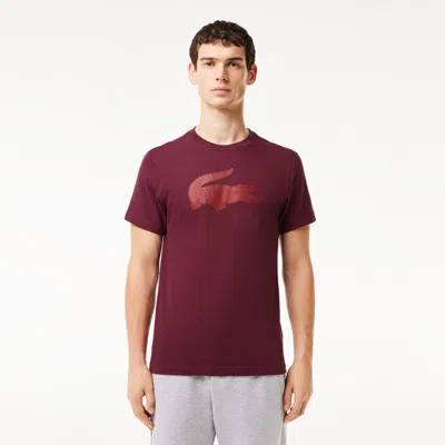Lacoste Ultra-dry Xxl Logo Sport T-shirt - 4xl - 9 In Red