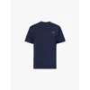 Lacoste Mens Vy Classic Logo-embroidered Cotton-jersey T-shirt In Blue