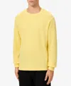 Lacoste Men's Waffle-knit Thermal Sleep Shirt In Yellow