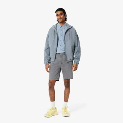 Lacoste Men's Washed Effect Denim Shorts - 5 - 32 In Blue