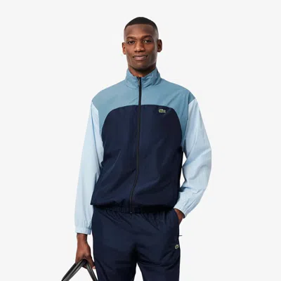 Lacoste Men's Water-repellent Colorblock Track Jacket - 52 - M/l In Blue