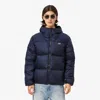 Lacoste Men's Water-repellent Hooded Puffer Jacket - 48 - S/m In Blue