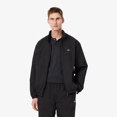 Lacoste Men's Water-repellent Hooded Track Jacket - 62 - 2xl In Black