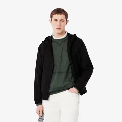 Lacoste Men's Water-repellent Nylon Jacket - 48 - S/m In Black