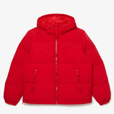 Lacoste Men's Water-repellent Puffer Jacket - 58 - Xl In Red
