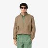 Lacoste Mens Showerproof Cotton Twill Harrington Jacket In Beige