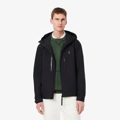 Lacoste Men's Waterproof Windproof Hooded Parka - 60 - Xl/2xl In Black