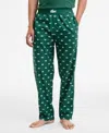 Lacoste Men's Woven Logo Pajama Pants In Green