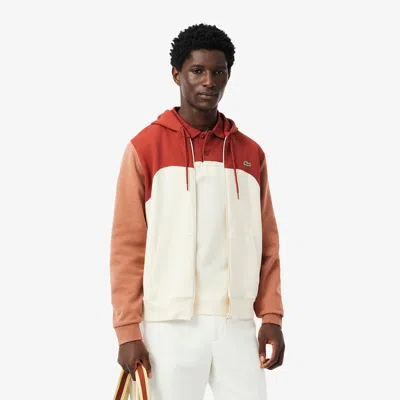 Lacoste Men's Zip-up Colorblock Hoodie - 3xl - 8 In White