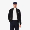 Lacoste Monochrome High Neck Zipped Cotton Sweater - M - 4 In Black