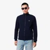 Lacoste Collar Ribbed Cuffs Jacket In Blue