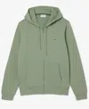 Lacoste Men's Zipped Hoodie Sweatshirt In Metallic