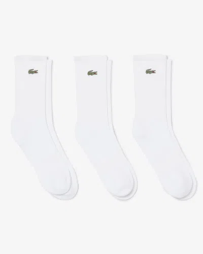 Lacoste Mens 3-pack Long Ribbed Socks In Multi